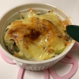 鯖のオニオンチーズ焼き